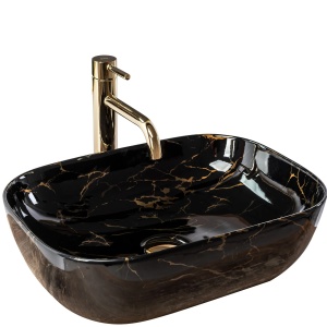 Lavoar Pe Blat Rea Belinda Black Marble Shiny_2