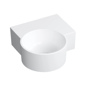 Lavoar suspendat, Omnires OVO M+, dreapta, 33 x 34 cm, alb mat_9