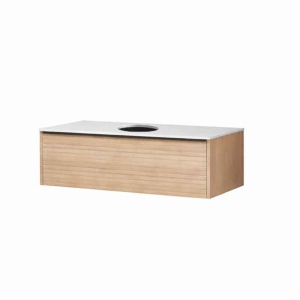 Mobilier suspendat Kolpasan, Orphia 100, canelat, cu blat din Kerrock, 1 sertar, acacia_14