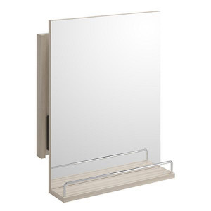 Oglinda extensibila Cersanit, Smart, cu raft, 50 cm, gri