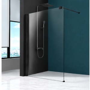 Paravan de duș walk-in Fluminia Foxy EasyClean, sticlă de 8 mm, 110 x 200 cm, negru_4