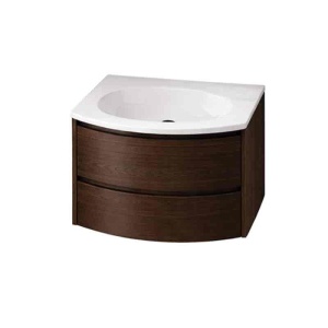 Set mobilier baie suspendat Kolpasan, Joy 60 cm, cu lavoar Cast Marble, dark oak_4