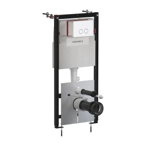 Set rezervor wc incastrat, Omnires STRONGFRAME +, clapeta alb mat_12