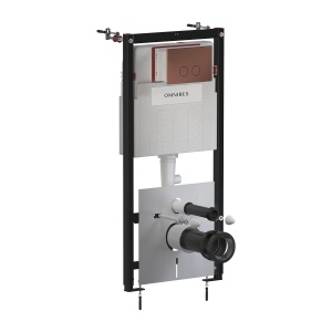 Set rezervor wc incastrat, Omnires STRONGFRAME, cu spălare ECO +, clapeta cupru antic periat_11