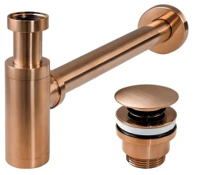 Sifon Pentru Lavoar Rea Cu Dop Klik-klak Rea Copper Mat_20
