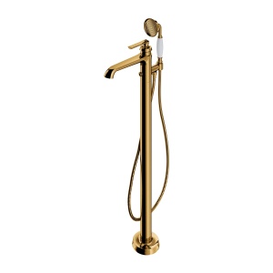 Baterie cada stativa Omnires Armance cu para de duș și furtun, auriu lucios_14