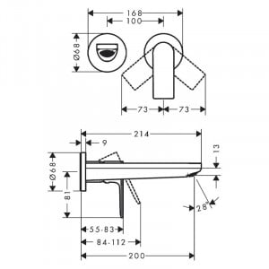 hansgrohe_rebris_baterie_incastrata_lavoar_crom_pipa_200cm_schita_e-baie.ro