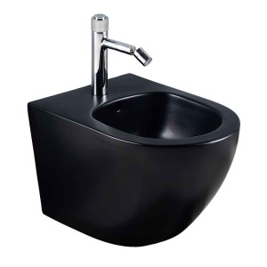 Bideu suspendat Fluminia, Ricci, cu fixare ascunsă, 36 x 49 cm, negru mat_12