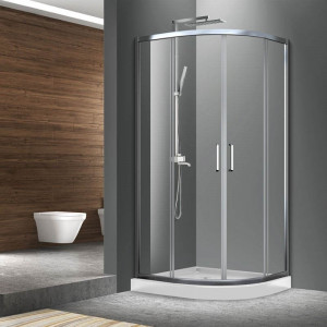 Cabina de dus Fluminia, Meda N, semirotunda 90 x 90 cm, crom_9