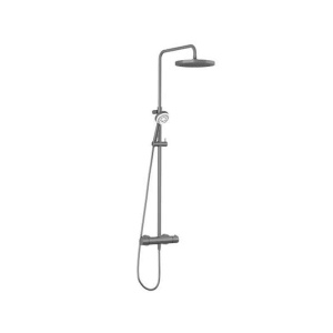 Coloană de duș cu baterie termostatată Kludi Logo, 3 jeturi, gun metal_3