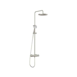 Coloană de duș cu baterie termostatată Kludi Logo, brushed nickel_2