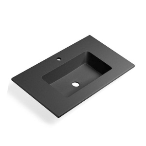 Lavoar încastrat Fluminia, din compozit, 100 cm, negru mat_17