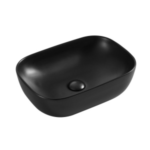 Lavoar pe blat Fluminia, Crius, dreptunghiular, 45,5 x 32 cm, negru mat_10
