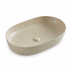 Lavoar pe blat Fluminia, Odera Slim, oval, 61 x 41.5 cm, cappuccino_6