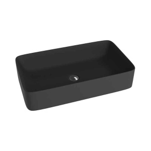 Lavoar pe blat Spectrum, Petra Black, dreptunghiular, negru mat_16