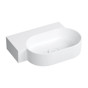 Lavoar suspendat, Omnires OVO M+, stanga, 55 x 38 cm, alb mat_10