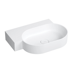 Lavoar suspendat, Omnires, OVO M+, stanga, 64 x 44 cm, alb mat_12