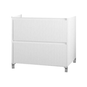 Mobilier stativ pentru lavoar, Fluminia, Lizi, riflat, 80 cm, alb lucios_5