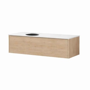 Mobilier suspendat Kolpasan, Orphia 120, canelat, cu blat din Kerrock, 1 sertar, acacia_19