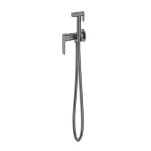 Set de duș igienic LaVita Scala cu baterie încastrată, pară și suport, gun metal_3