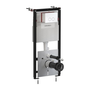 Set rezervor wc incastrat, Omnires STRONGFRAME, clapeta alb lucios_14