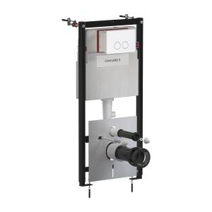 Set rezervor wc incastrat, Omnires STRONGFRAME, clapeta alb mat_18