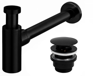 Sifon Universal Pentru Lavoar Clik-clak Universal Black Mat_18