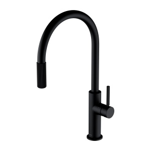 Baterie de bucatarie Omnires SWITCH, cu gura de scurgere extensibilă și sistem de filtrare a apei, negru mat_15