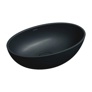 Lavoar pe blat, Omnires SHELL M+, 50 x 32 cm, negru mat lava_24