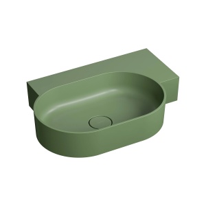 Lavoar suspendat, Omnires OVO M+ , dreapta, 64 x 44 cm, verde mat_23