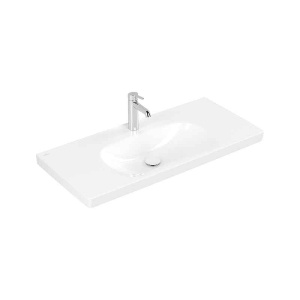 Lavoar suspendat Villeroy & Boch Skyla 100 cm, TitanCeram, CeramicPlus, alb alpin_19