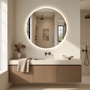 Oglindă, Fluminia, Calatrava Ambient 90, rotundă, cu iluminare LED și dezaburire, diametru = 90 cm_14