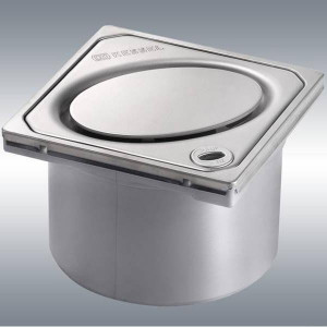 Piesa superioara Kessel, System 100, cu gratar din inox Oval Design, pentru corp sifon, cu sistem inchidere_3