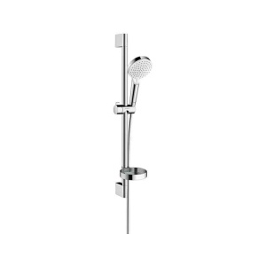 Set de duș, Hansgrohe Crometta 100 Vario, cu bară 65 cm și savonieră, alb/crom_21