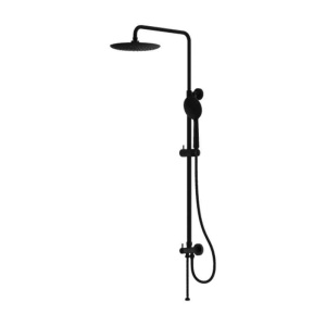 Set de duș LaVita, Verdi, cu pălărie duș rotundă, bară și furtun, 5 jeturi, negru mat_22