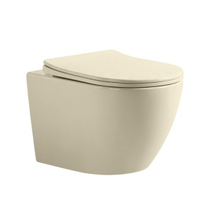 Set vas WC suspendat, Fluminia, Ricci Tornado Flush, rimless, cu capac quick release si soft close, cappuccino_4
