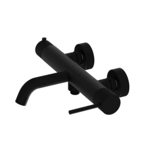 Baterie cadă-duș LaVita, Verdi, monocomandă cu montaj pe perete, negru mat_2