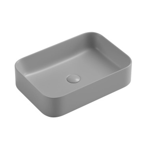 Lavoar pe blat Fluminia, Capri 55 Art Basin, dreptunghiular, 55 x 38 cm, gri deschis_15