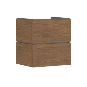 Mobilier suspendat Hansgrohe, Xilesa E 60, pentru lavoar, cu 2 sertare, casmere oak_2