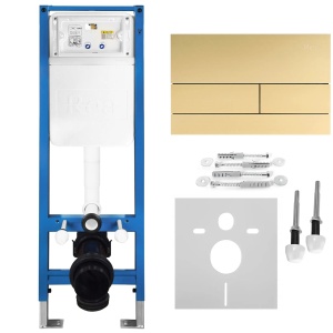 Set Cadru Îngropat Slim 024n Pentru Wc Cu Buton T Brush Gold_10