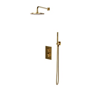 Set de dus incastrat, Omnires CONTOUR, cu termostat, auriu periat_20