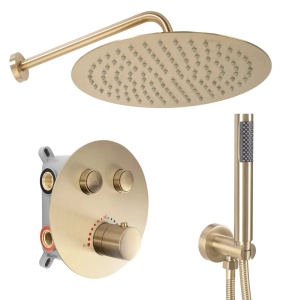 Set De Duș Incastrat Rea Lungo Auriu Periat + Box Cu Termostat_14