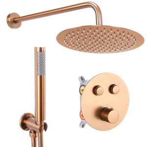 Set De Duș Incastrat Rea Lungo Copper Brush + Box Cu Termostat_4