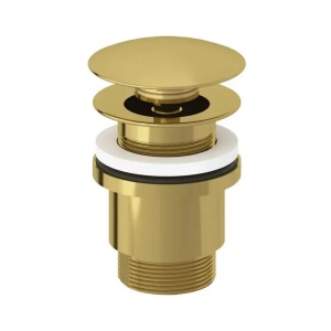 Ventil pentru lavoar Kludi, push-open, auriu periat_4