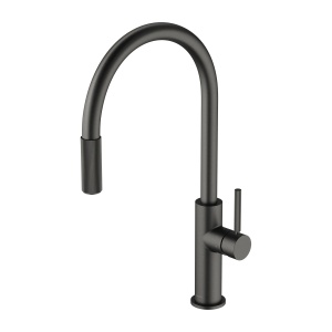 Baterie de bucatarie Omnires SWITCH, cu gura de scurgere extensibilă și sistem de filtrare a apei, grafit periat_10
