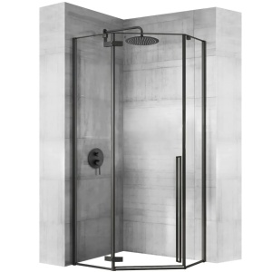 Cabina De Dus Diamond Black Mat 100x100 Cm_1