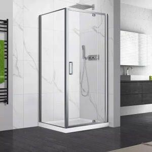 Cabină de duș dreptunghiulară Fluminia, Anda 100 x 80, ușă pivotantă, profil crom_13