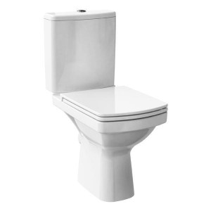 Cersanit, Easy, vas WC monobloc cu rezervor, alimentare laterala, alb