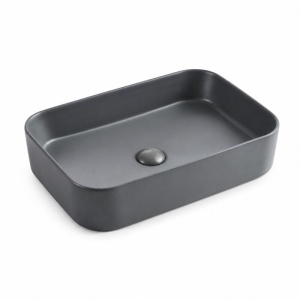Lavoar pe blat Fluminia, Capri 55 Art Basin, dreptunghiular, 55 x 38 cm, gri închis_16