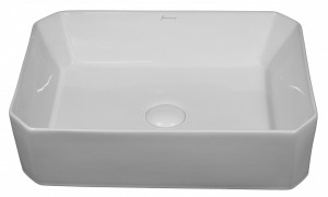 Lavoar pe blat, Fluminia, Corner, 50 x 37 cm, alb
